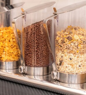 Daily self-serve breakfast for a fee