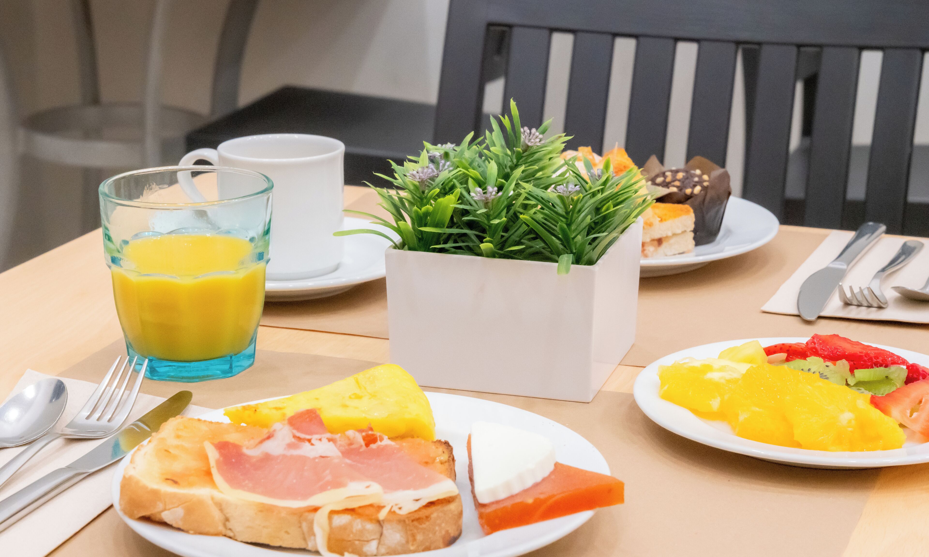 daily self-service breakfast (eur 12 per person)