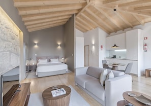 Studio Deluks, pemandangan kota | Seprai premium, kedap suara, setrika/meja setrika, dan Wi-Fi gratis