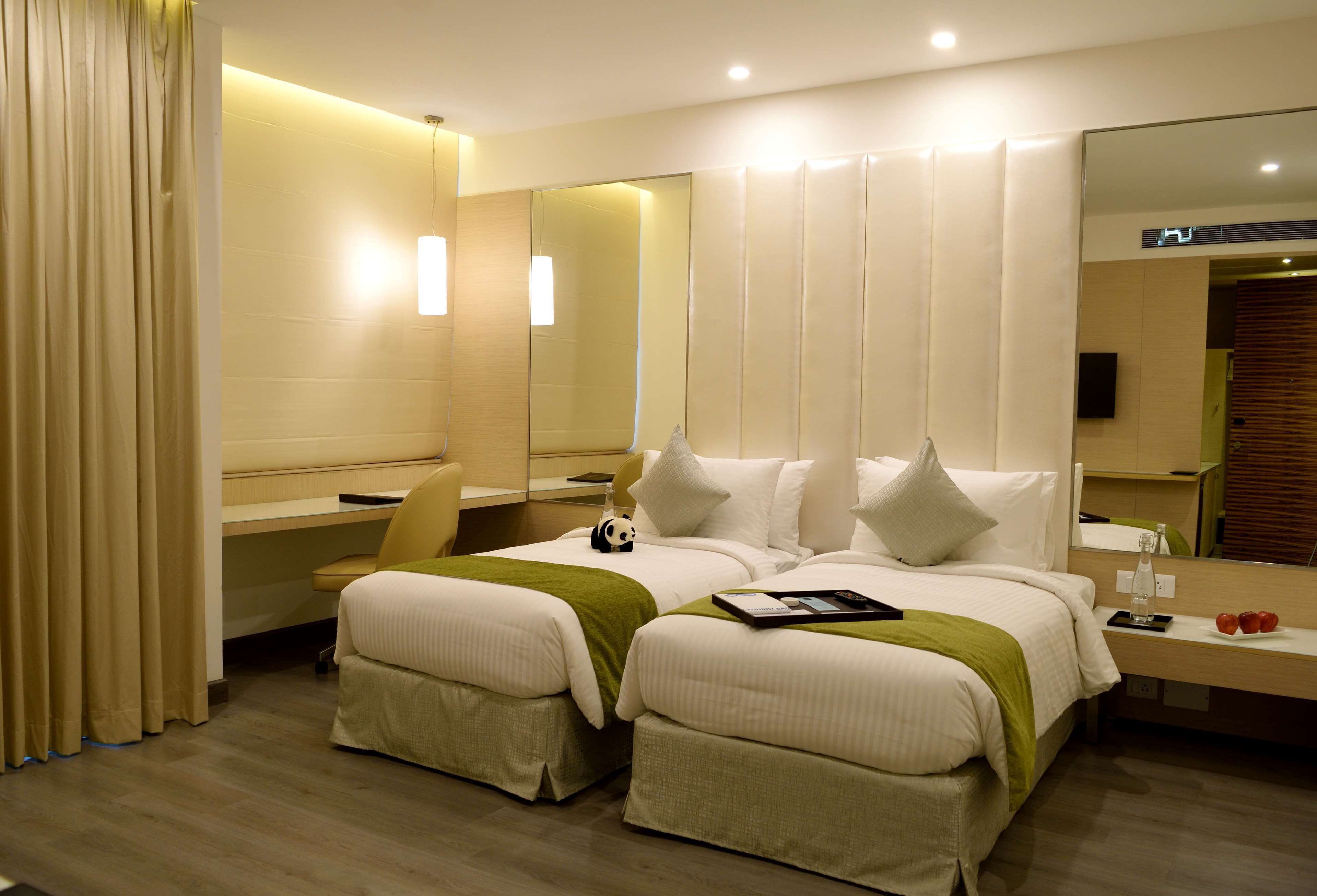 hypo-allergenic bedding, down duvets, memory-foam beds, minibar