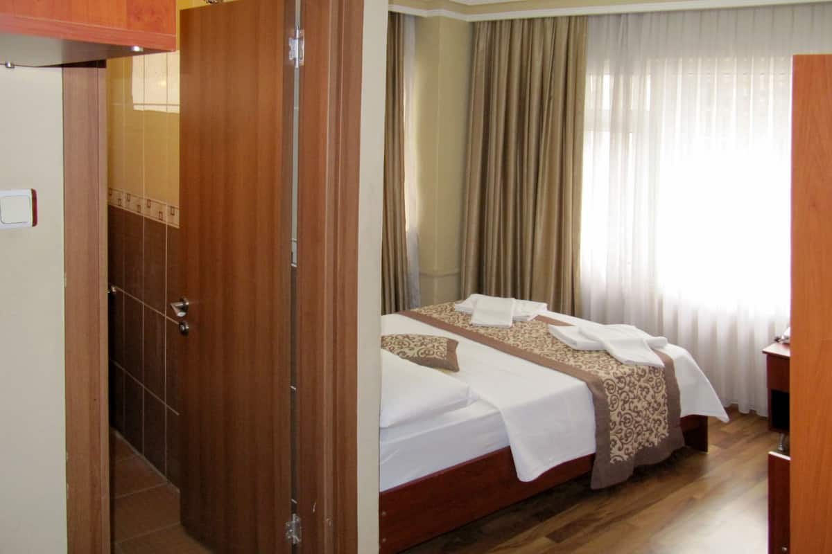 Standard Double Room | Bathroom | Shower, free toiletries, hair dryer (on request), slippers