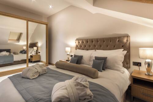 Executive-Apartment, 2 Schlafzimmer, Küche | 1 Schlafzimmer, Bettwäsche aus ägyptischer Baumwolle