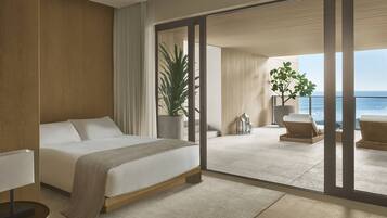 Premium bedding, down comforters, minibar, in-room safe