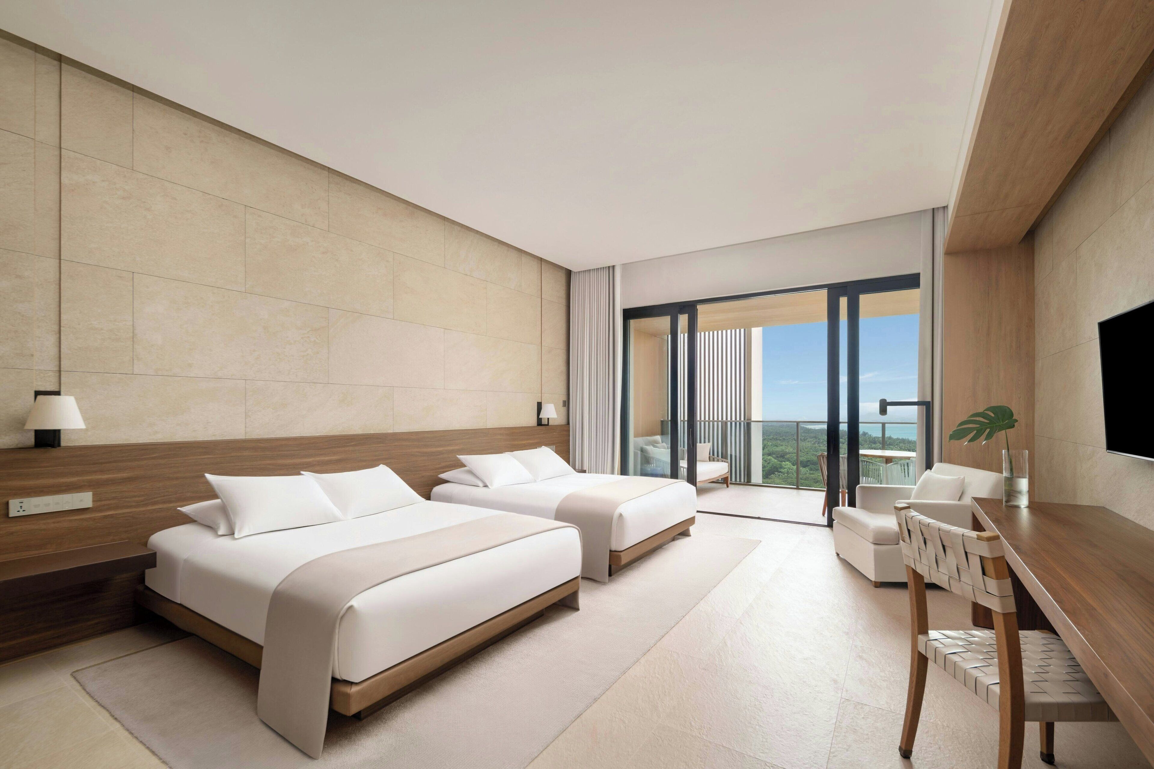 Premium Room, 2 Double Beds, Ocean View (Balcony) | Premium bedding, down comforters, minibar, in-room safe