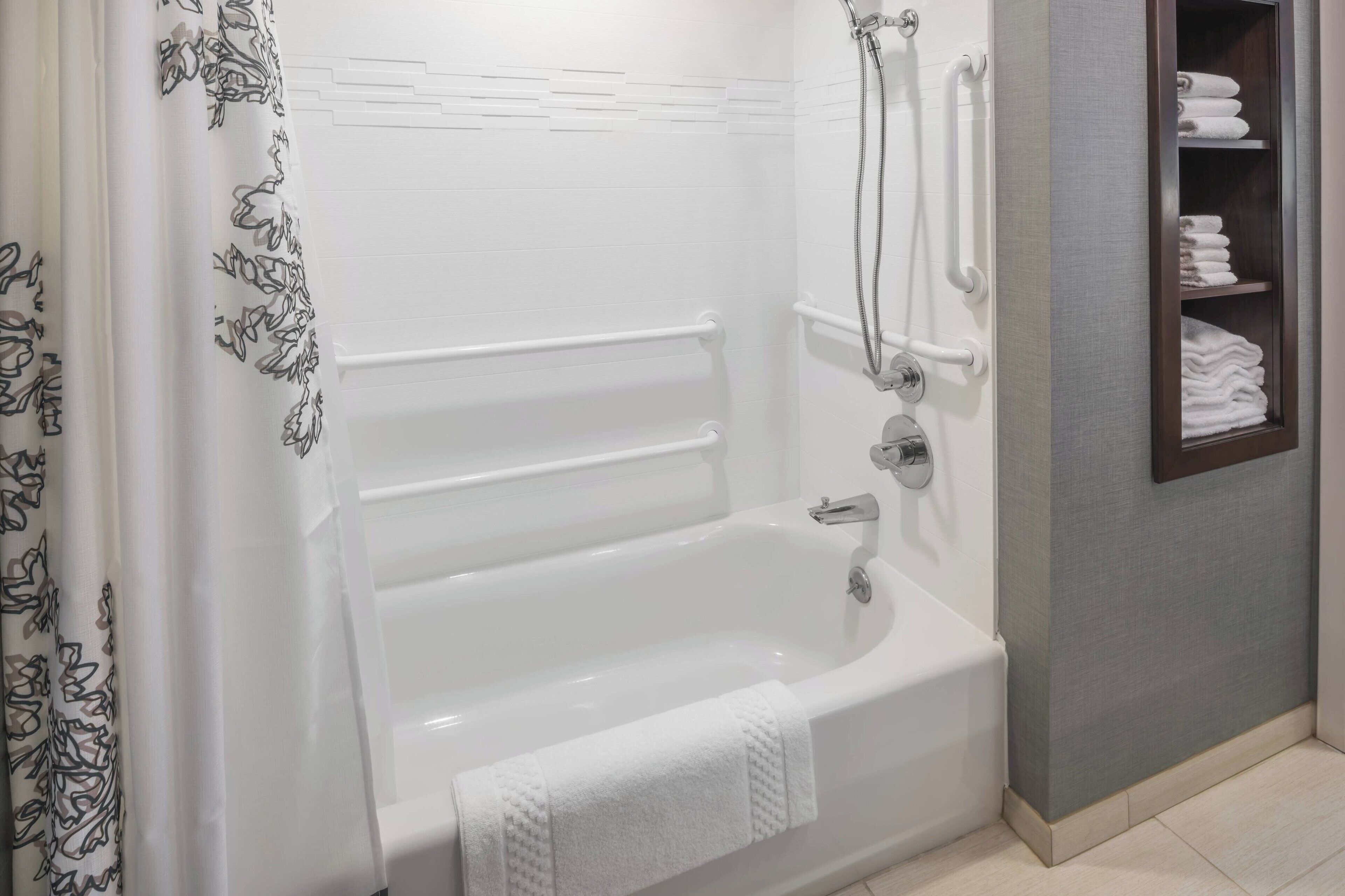 free toiletries, hair dryer, towels