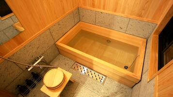 Japanese Style Townhouse (Beds + Futons) | Bathroom | Separate tub and shower, free toiletries, hair dryer, slippers