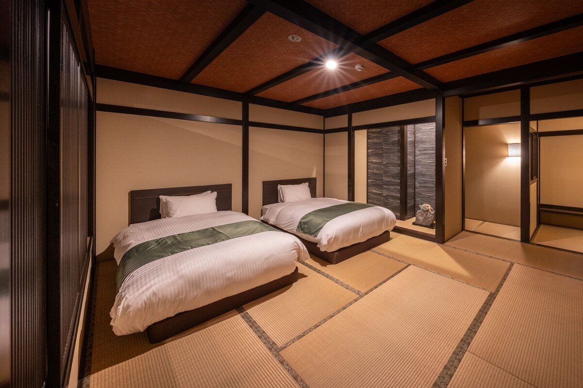 Chambre avec lits jumeaux de style japonais, non-fumeur (Shimogamotei Garden Japanese Modern)