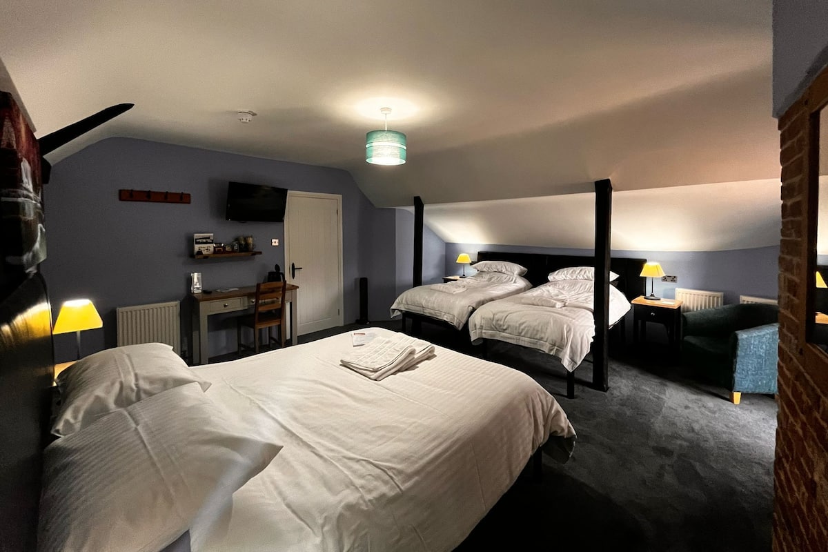 Chambre Familiale, salle de bains attenante (Blue)