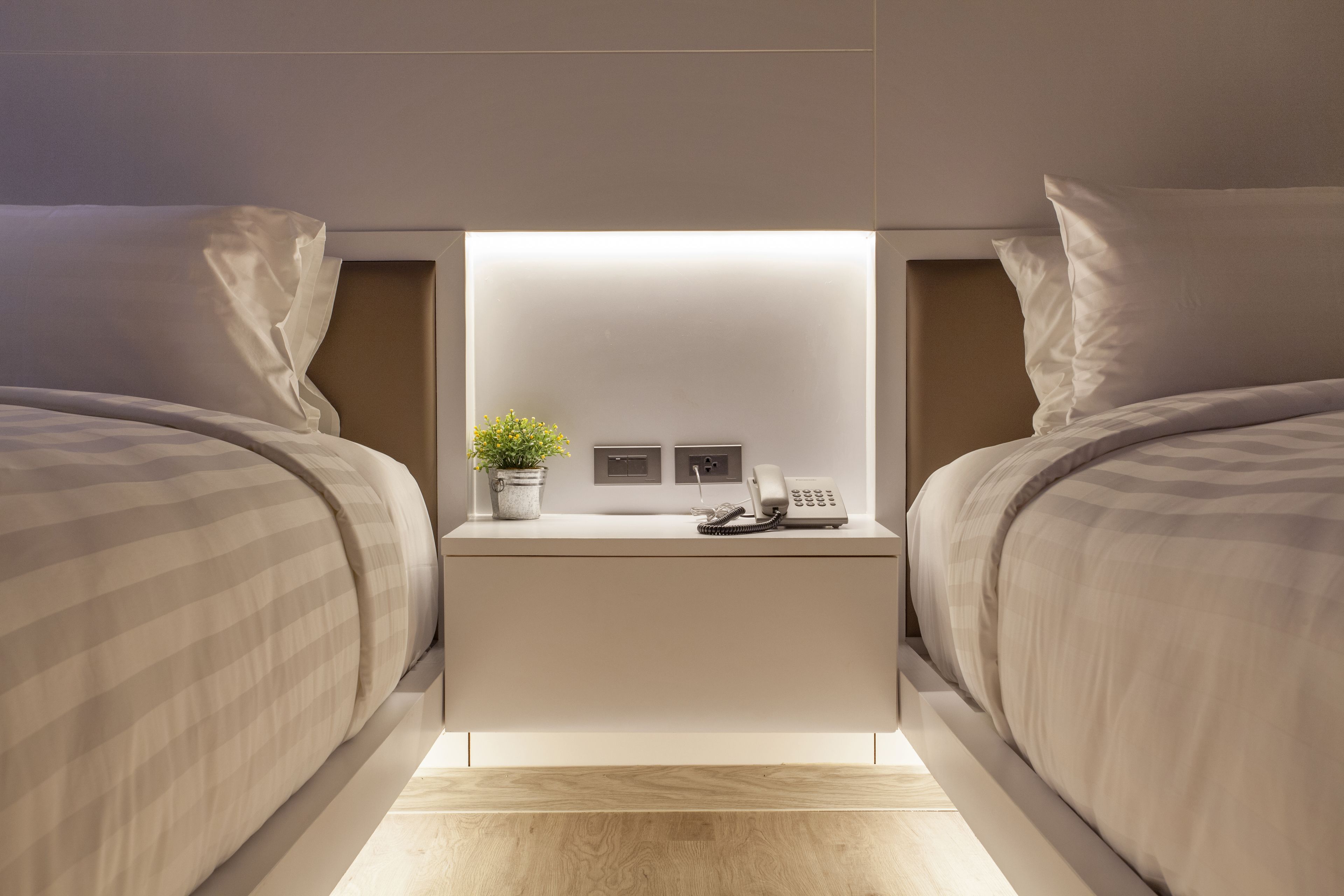 signature pool view with twin bed | view from room