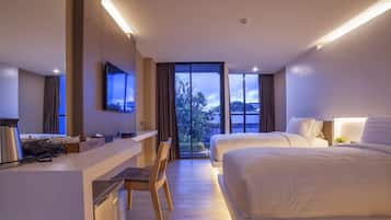 Premium bedding, pillow-top beds, minibar, individually decorated