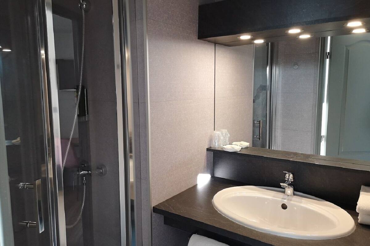 free toiletries, hair dryer, towels, soap