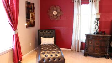 Honeymoon Double Room, 1 King Bed, Jetted Tub, Pool View | Premium bedding, soundproofing, iron/ironing board, free WiFi