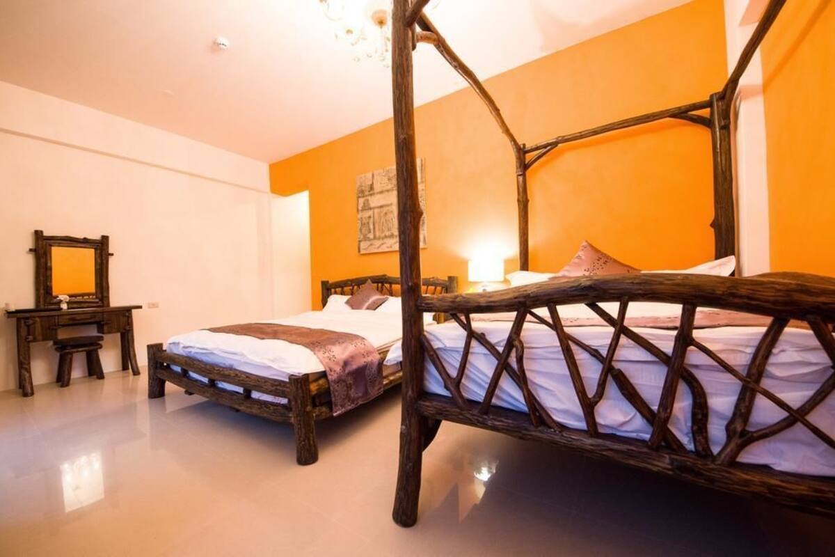 Quadruple Room (Cosmos) | Premium bedding, desk, blackout curtains, free WiFi