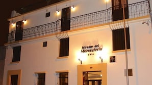 A building with a sign reading "Mirador del Monasterio". - Mirador del Monasterio (Arequipa)