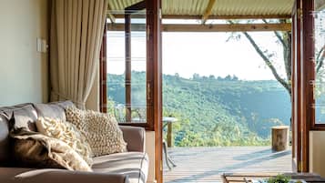 Habitación Deluxe | Zona de estar | Una televisión