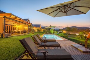 3 outdoor pools, pool umbrellas, sun loungers