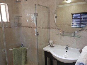 Separate tub and shower, free toiletries, hair dryer, towels - Villa Botanica Executive Guest House (Midrand)