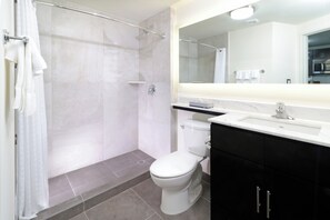 Shower, perlengkapan kamar mandi ramah lingkungan,  dan pengering rambut