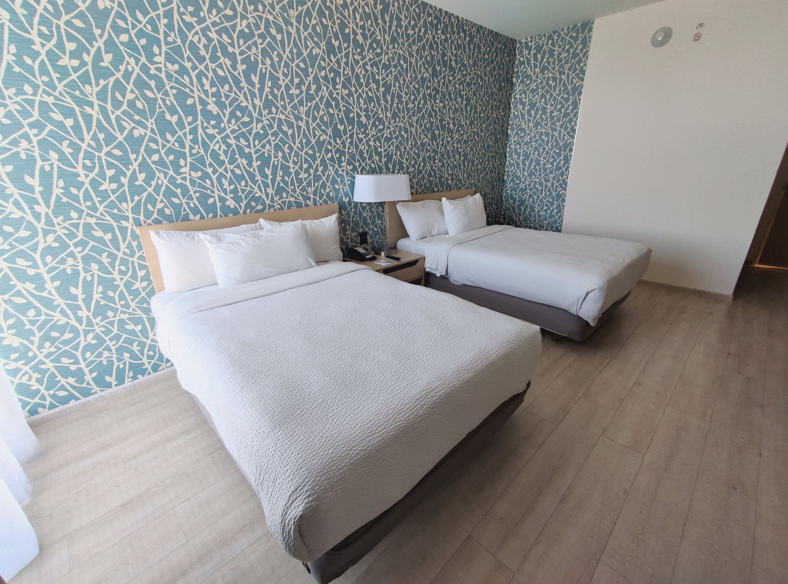 room, 2 double beds | in-room safe, desk, blackout curtains, soundproofing