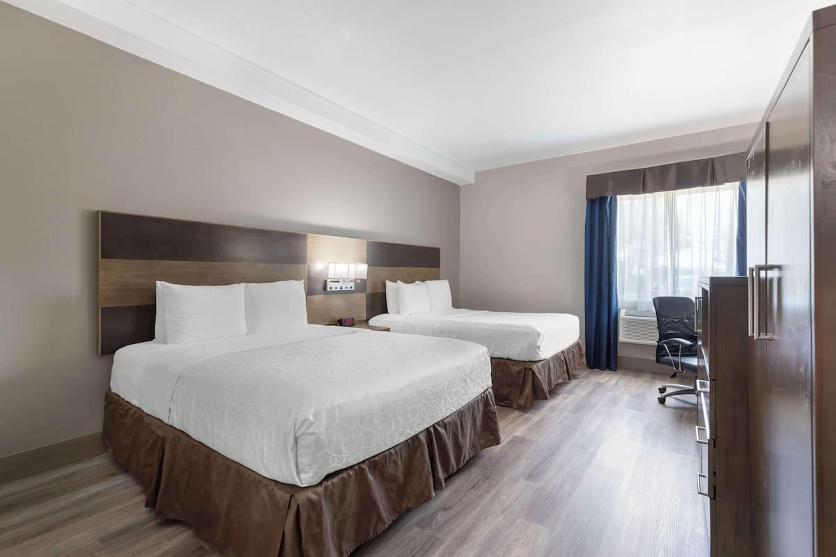 Standard Room, 2 Queen Beds, Accessible, Bathtub | Pillowtop beds, desk, laptop workspace, iron/ironing board