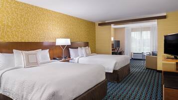 Desk, laptop workspace, iron/ironing board, free cots/infant beds