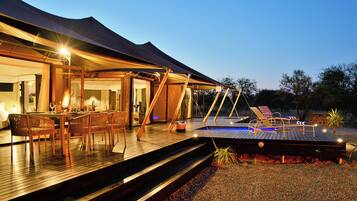 Luxury Tent | Premium bedding, down duvets, in-room safe, desk