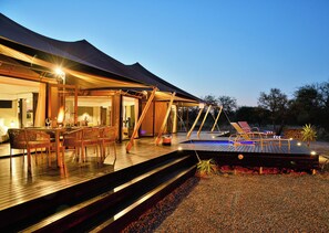 Luxury Tent | Premium bedding, down comforters, in-room safe, desk