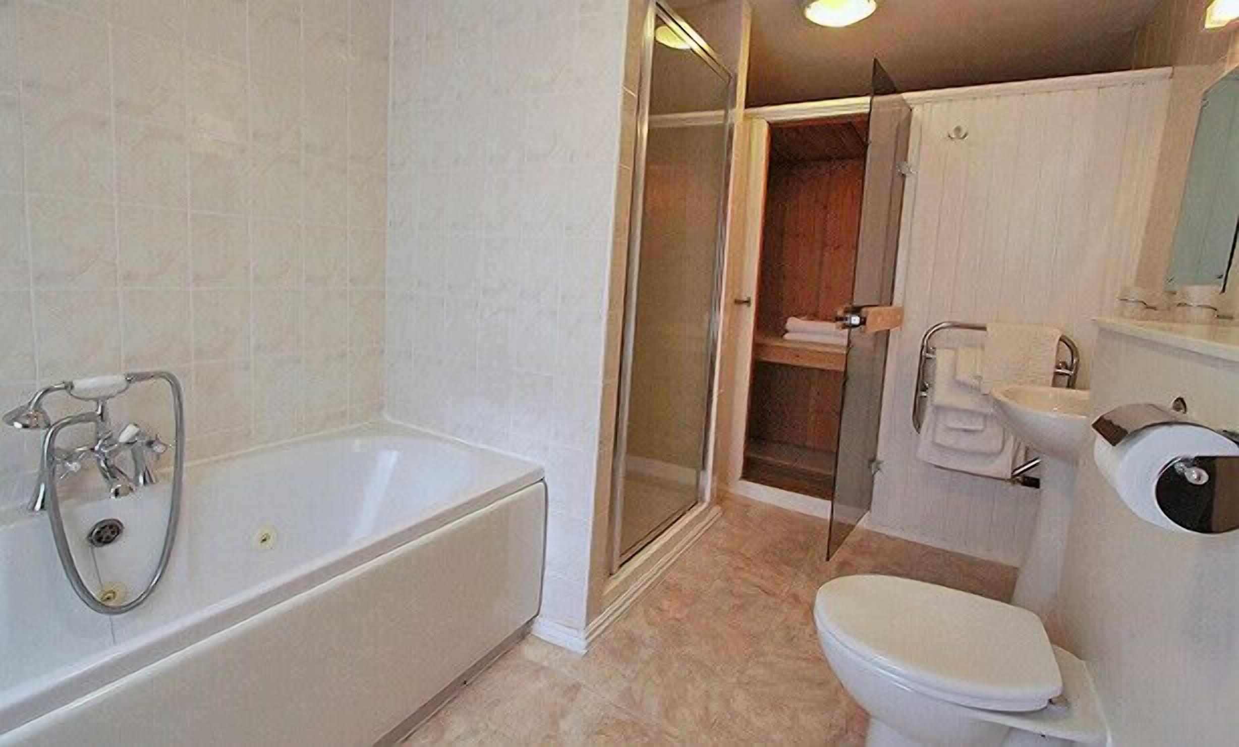 free toiletries, hair dryer, towels