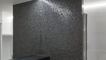 Double or Twin Room | Bathroom | Shower, hydromassage showerhead, eco-friendly toiletries, hair dryer