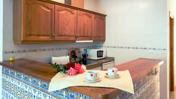 Traditional House, 1 Bedroom, Balcony | Private kitchen | Full-sized fridge, microwave, coffee/tea maker, toaster