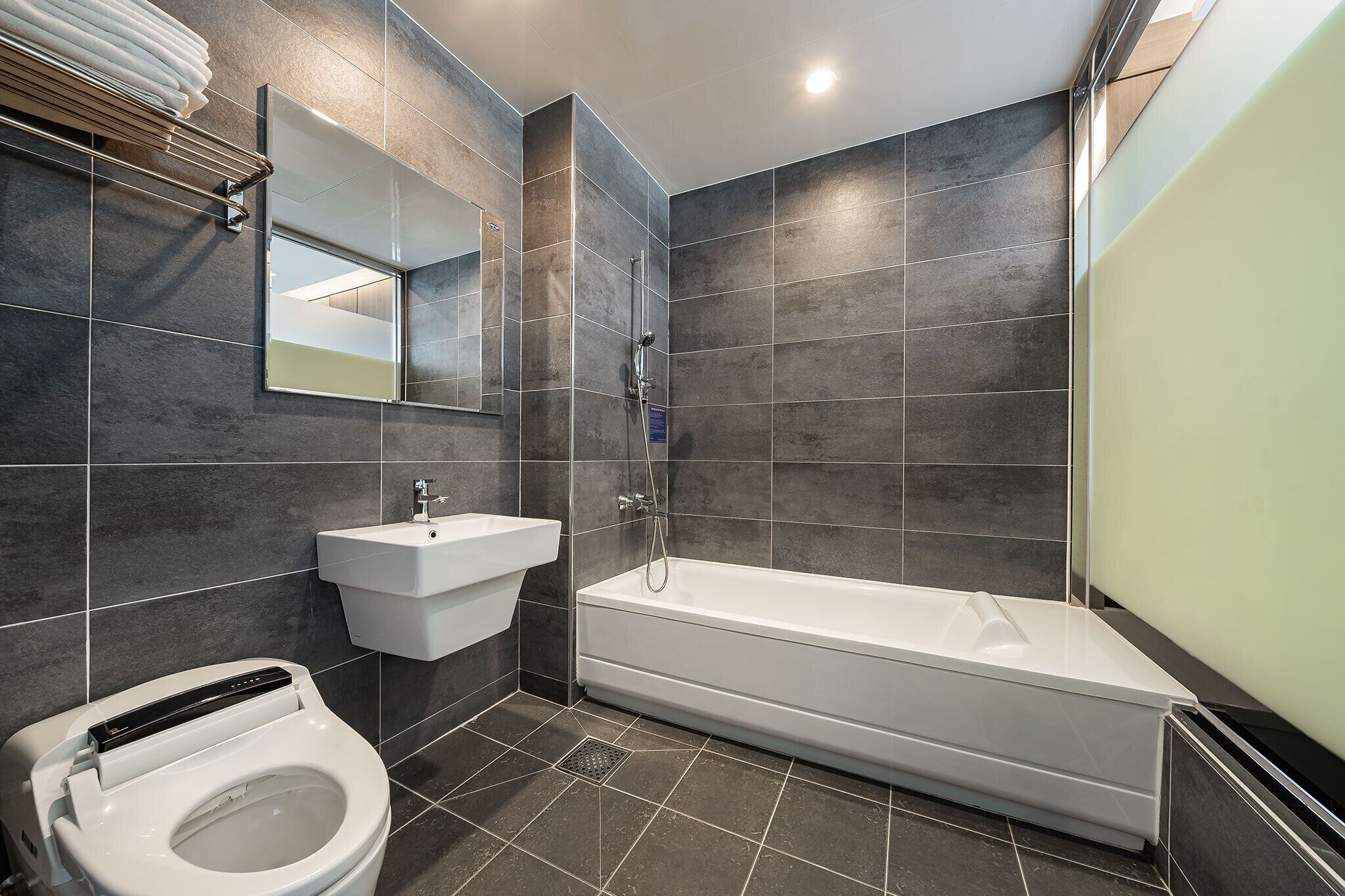 family premium, balcony (front view) | bathroom | combined shower/bathtub, free toiletries, hair dryer, bathrobes