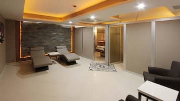 Parihoitohuone(ita), sauna, poreallas, höyrysauna, turkkilainen sauna