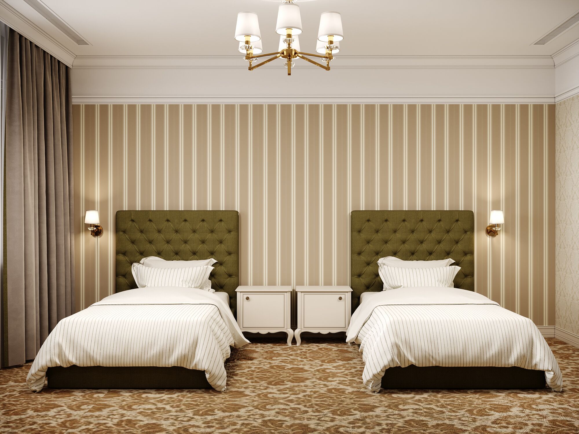 Quarto casal ou duplo empresarial | Roupas de cama premium