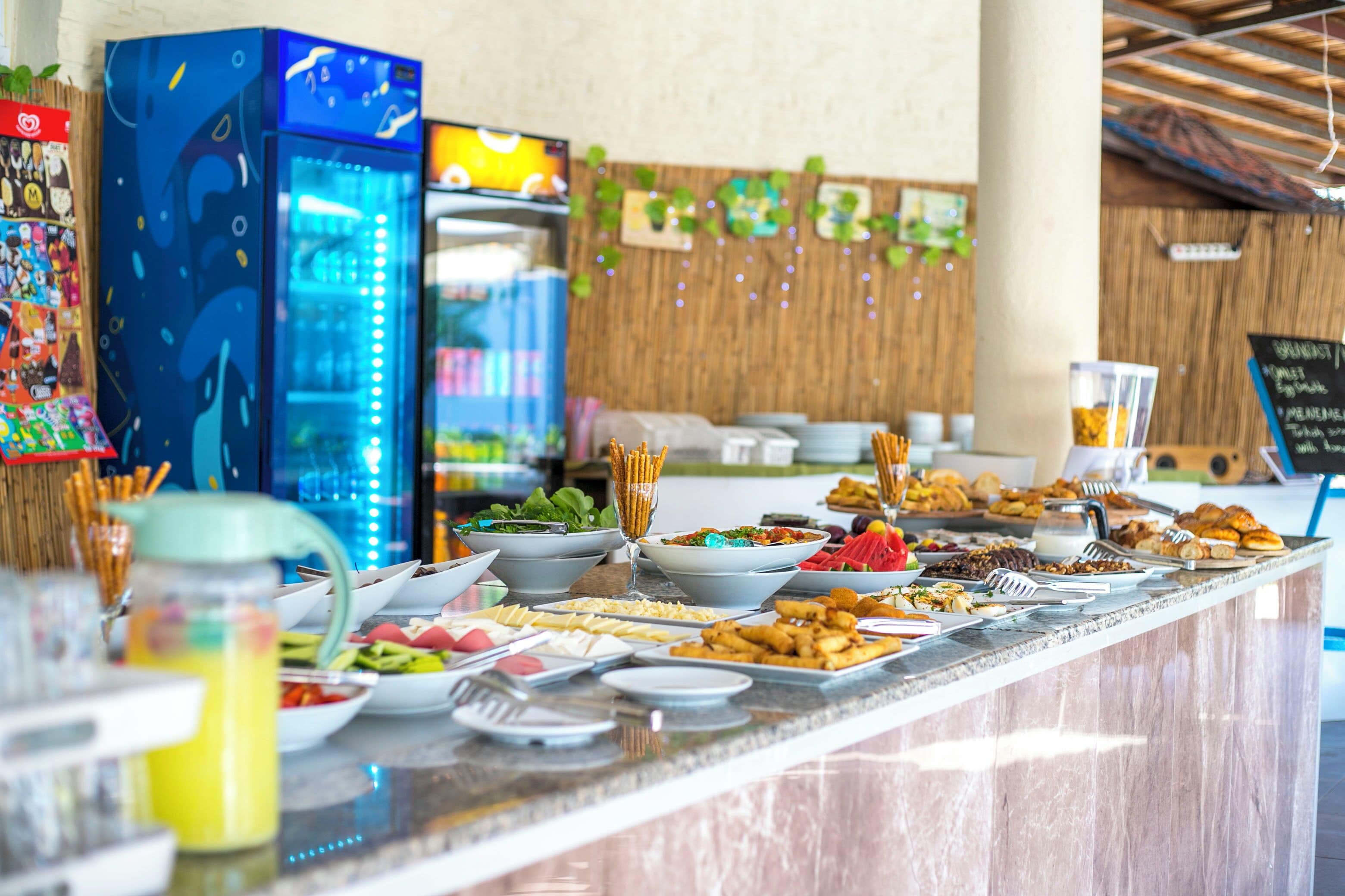 breakfast, lunch, dinner served; beach views