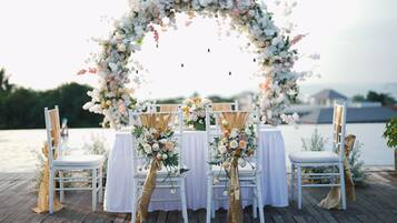 Outdoor wedding area