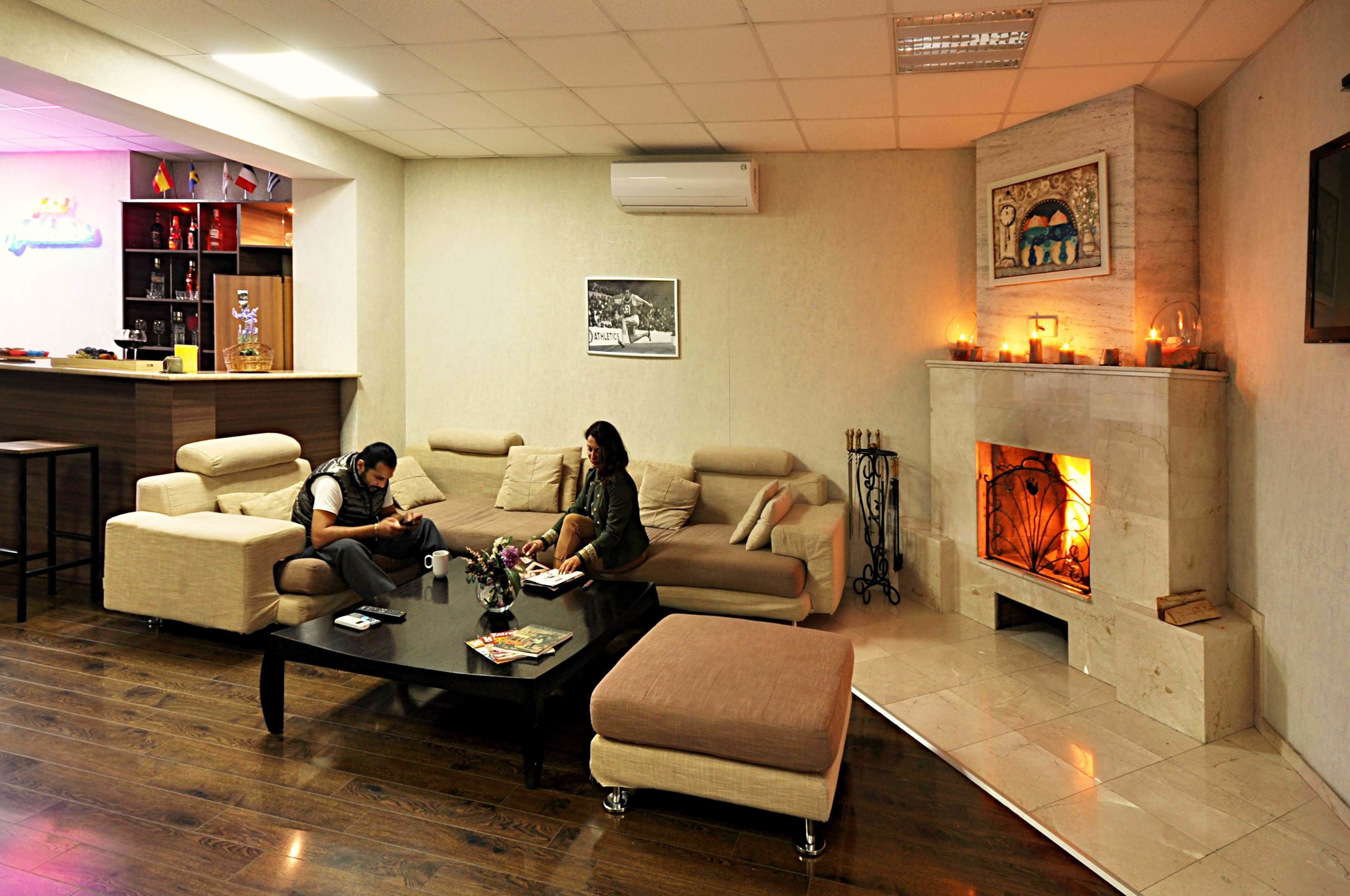 Siddeområde i lobbyen