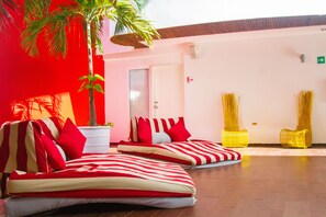 40-inch flat-screen TV with cable channels, TV