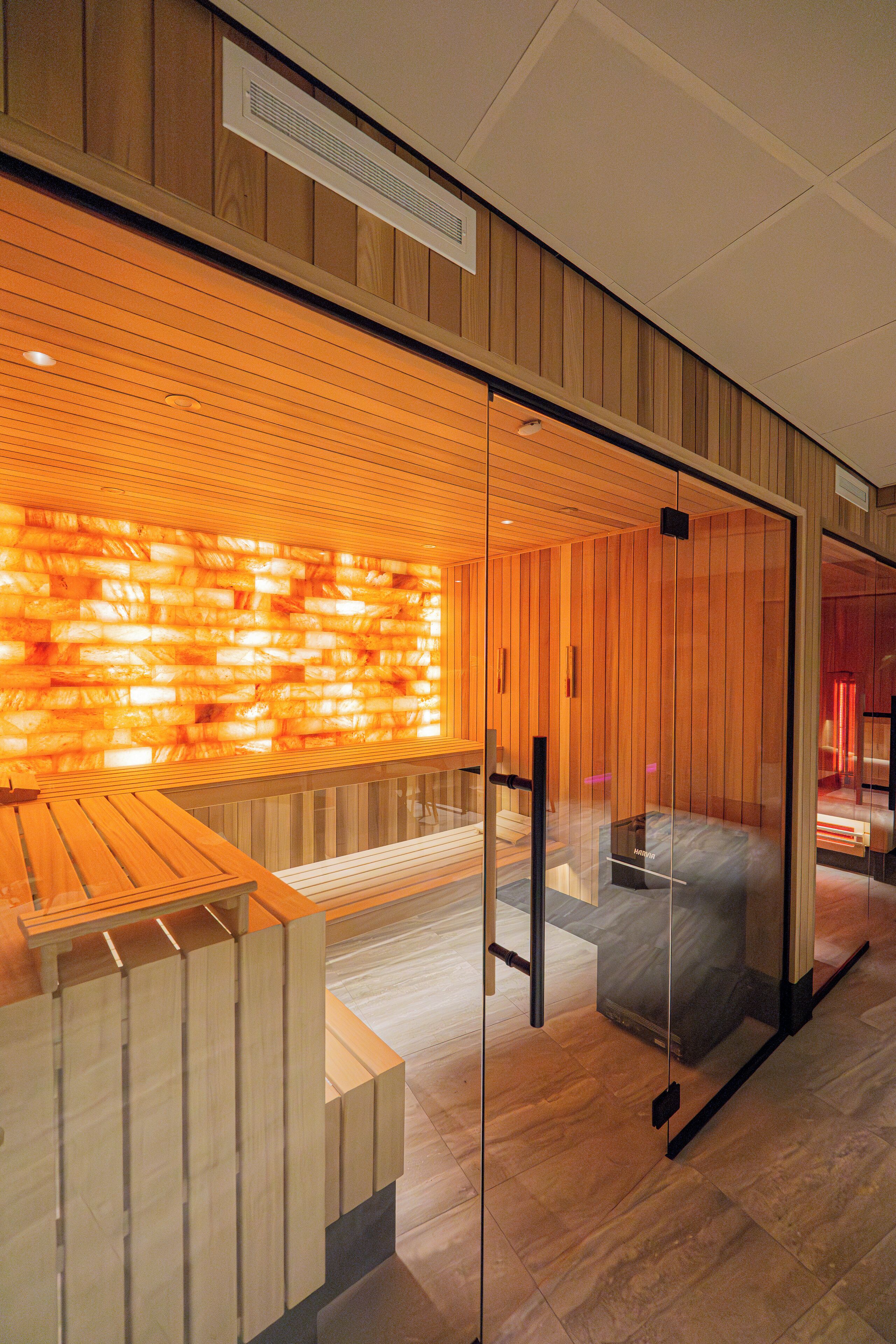 sauna, steam room
