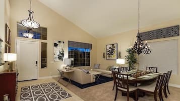 House, 6 Bedrooms, Pool View | In-room dining