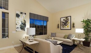 House, 6 Bedrooms, Pool View | Living area