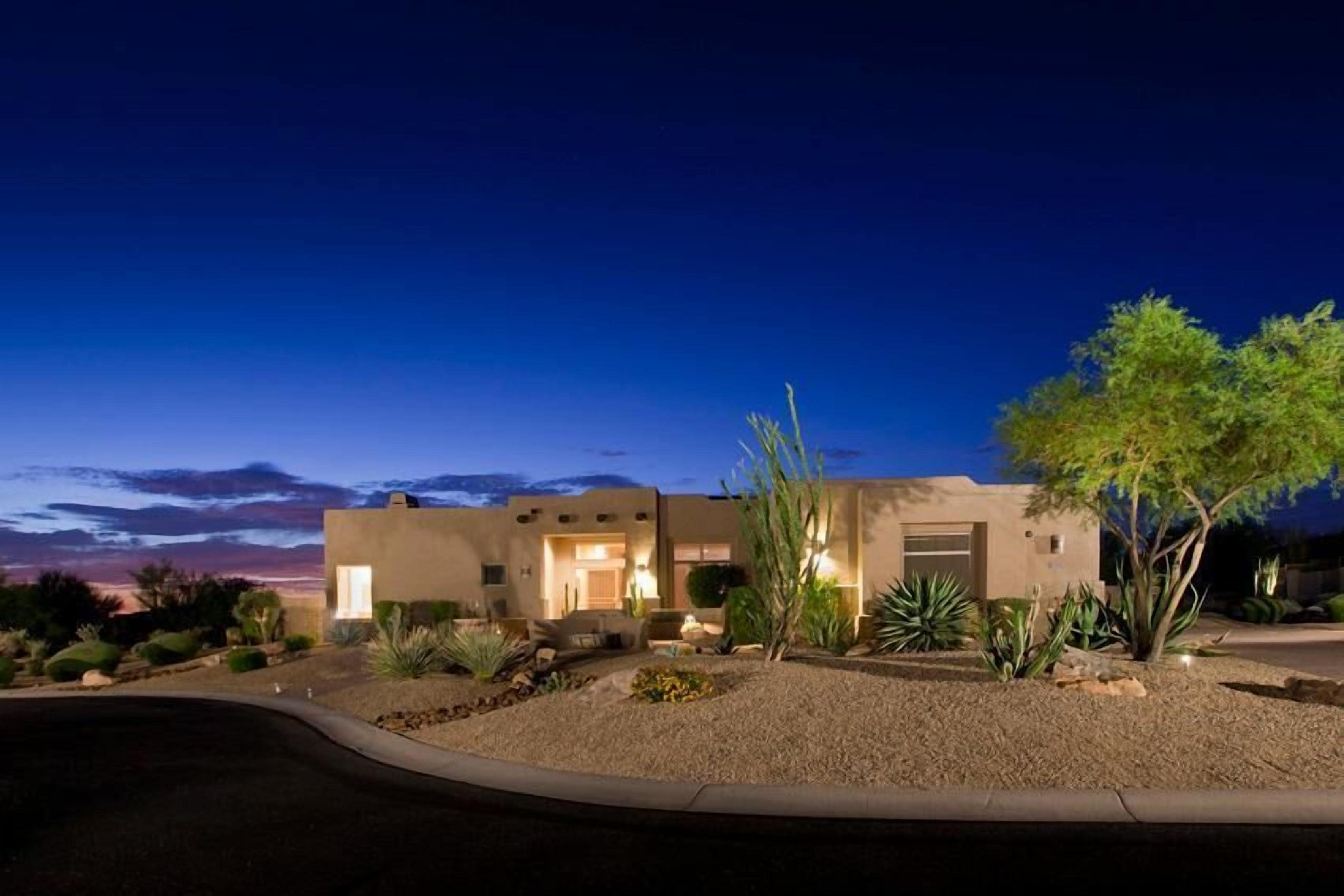 Front of property - evening/night