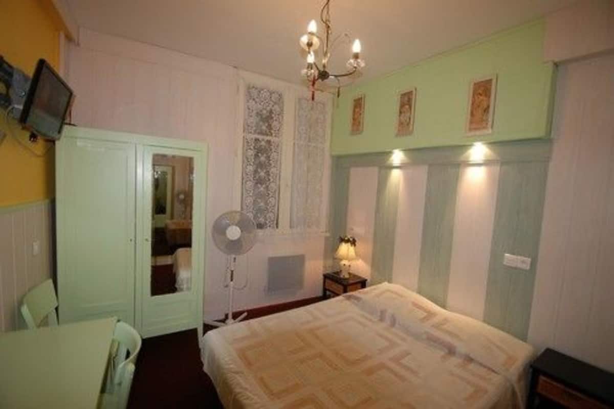 Individually decorated, individually furnished, desk, iron/ironing board