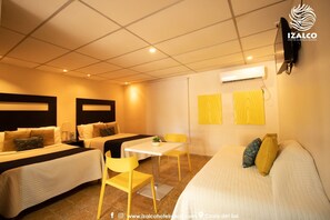 Family Triple Room, Private Bathroom | Free wired internet, bed sheets - Izalco Hotel & Beach Resort (La Herradura)