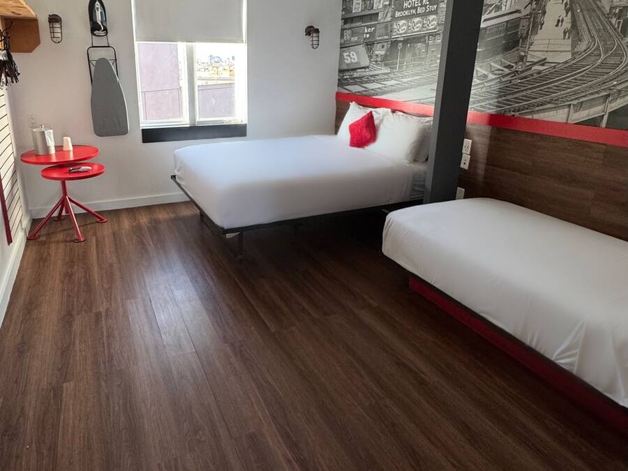Premium bedding, blackout curtains, iron/ironing board, free WiFi