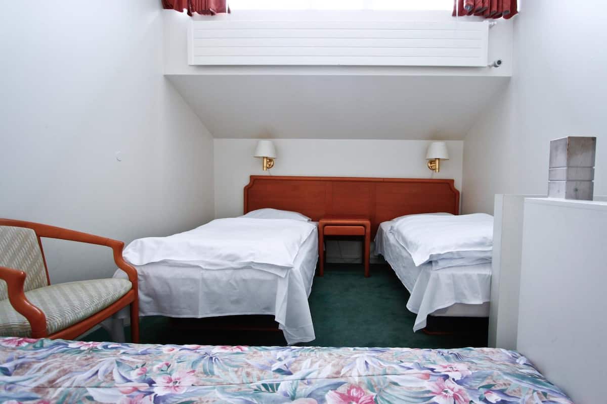 Escritorio, cortinas blackout, wifi gratis y ropa de cama