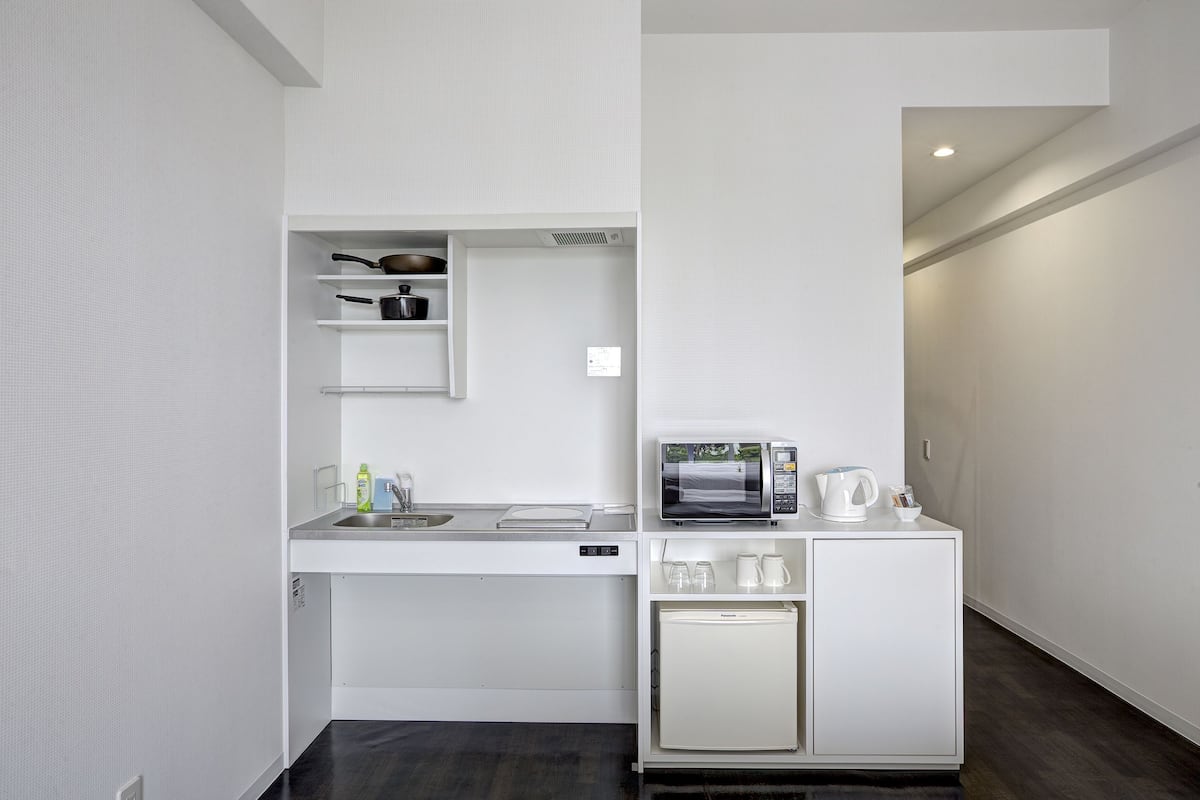 deluxe twin room, accessible, sea view | private kitchen | fridge, microwave, stovetop, electric kettle