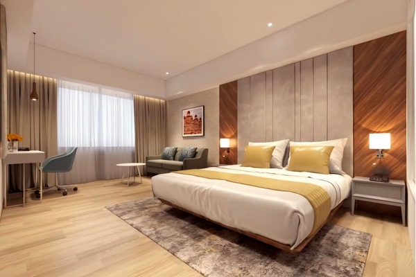 Premium Room, 1 King Bed | Premium bedding, minibar, in-room safe, individually decorated
