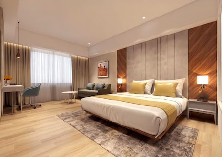 Premium Room, 1 King Bed | Premium bedding, minibar, in-room safe, individually decorated