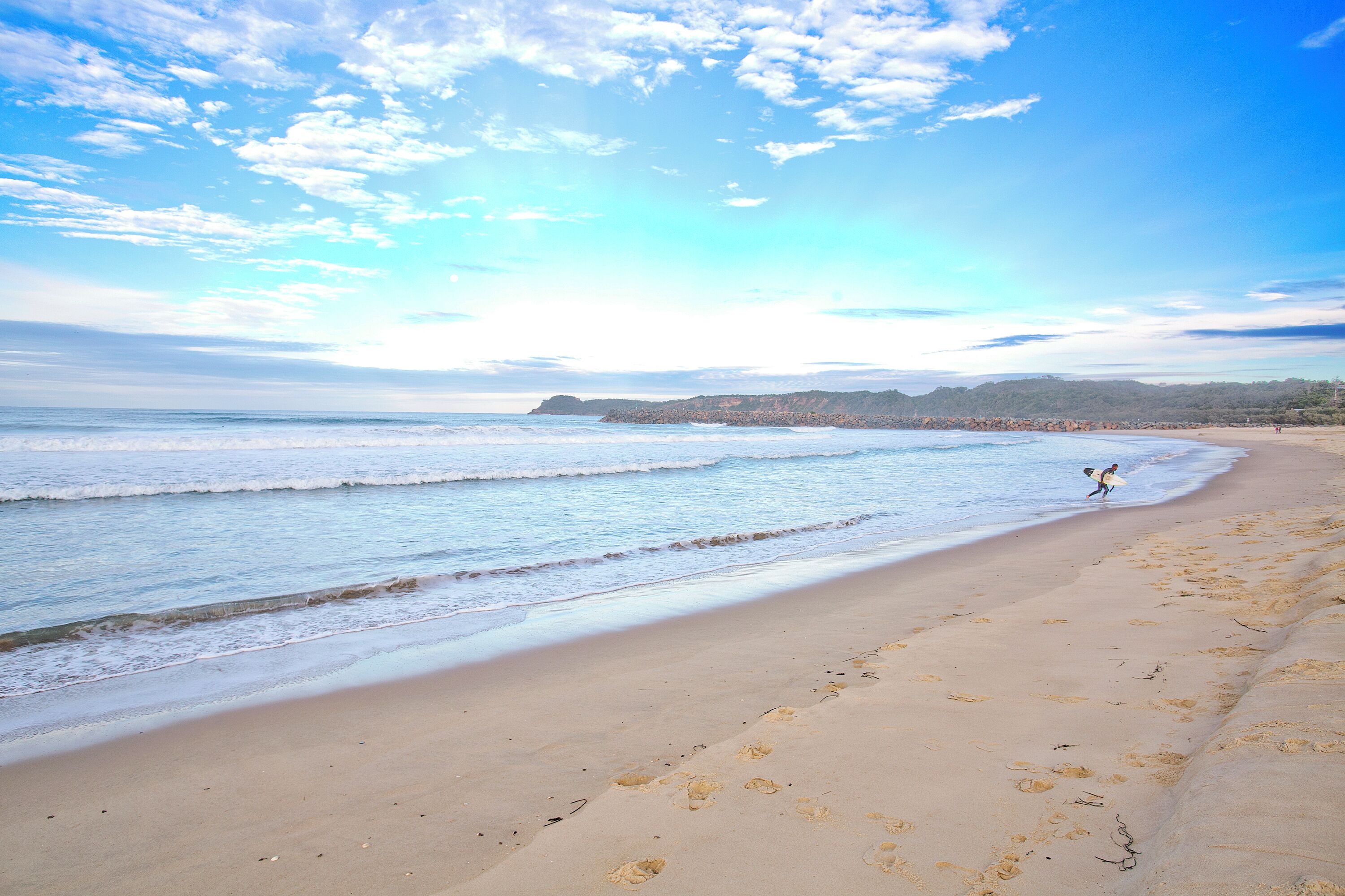 Vlak bij het strand, wit zand