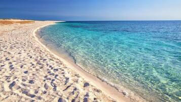 海灘、躺椅、太陽傘、沙灘巾